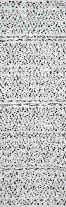 Reversible Striped Indoor Outdoor Rug Silver 160x230 cm