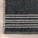 Reversible Striped Wool Area Rug 160x230 cm Dark Grey