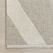 Reversible Washable Abstract Fringed Rug in Cream