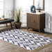 Reversible Washable Area Rug 160 Cm Beige Navy