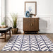 Reversible Washable Area Rug 160 Cm Beige Navy