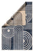 Reversible Washable Area Rug In Beige And Navy Colors