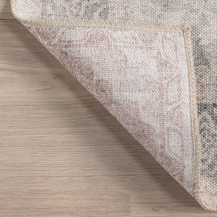 Reversible Washable Beige Area Rug for Versatile Style