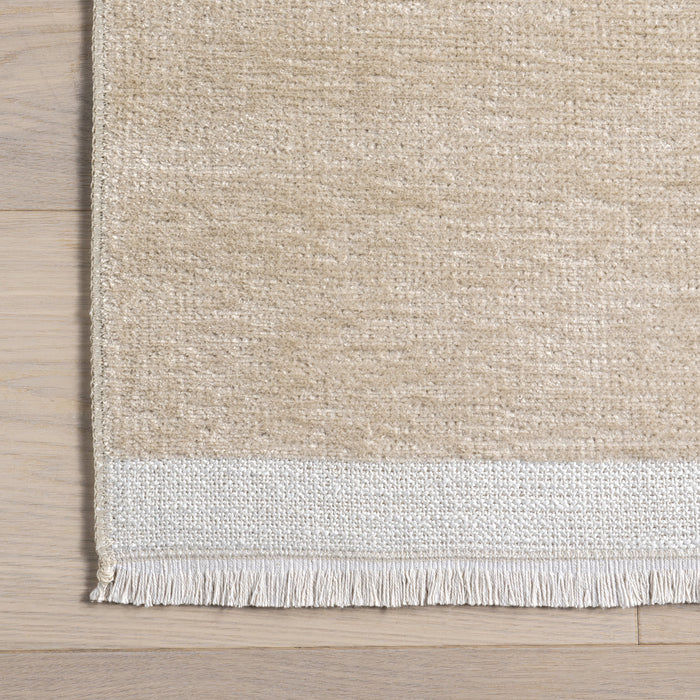 Reversible Washable Checkerboard Rug 142x203 cm Taupe