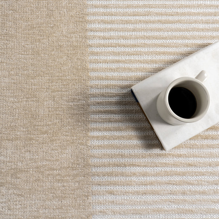 Reversible Washable Checkerboard Rug 142x203 cm Taupe