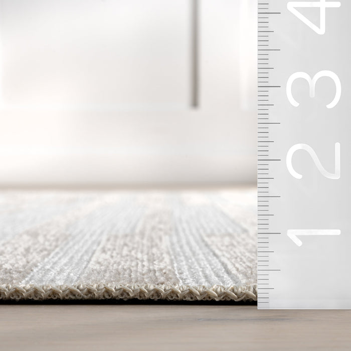 Reversible Washable Geometric Rug 120x180 cm Taupe