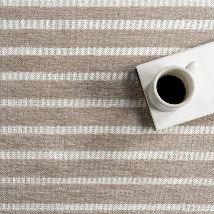 Reversible Washable Geometric Rug 120x180 cm Taupe