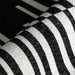 Reversible Washable Piano Keys Rug Black Cream 120x180 cm