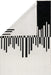 Reversible Washable Piano Keys Rug Black Cream 120x180 cm