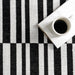 Reversible Washable Piano Keys Rug Black Cream 120x180 cm