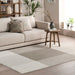 Reversible Washable Plaid Rug in Cream for Home Decoration