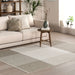 Reversible Washable Plaid Rug in Cream for Home Decoration