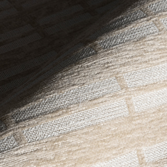 Reversible Washable Striped Rug 152x244 cm Taupe