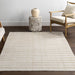 Reversible Washable Striped Rug 152x244 cm Taupe