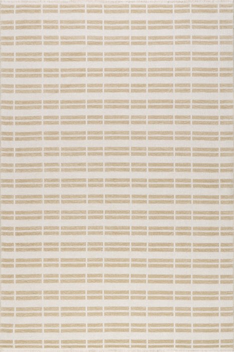 Reversible Washable Striped Rug 152x244 cm Taupe