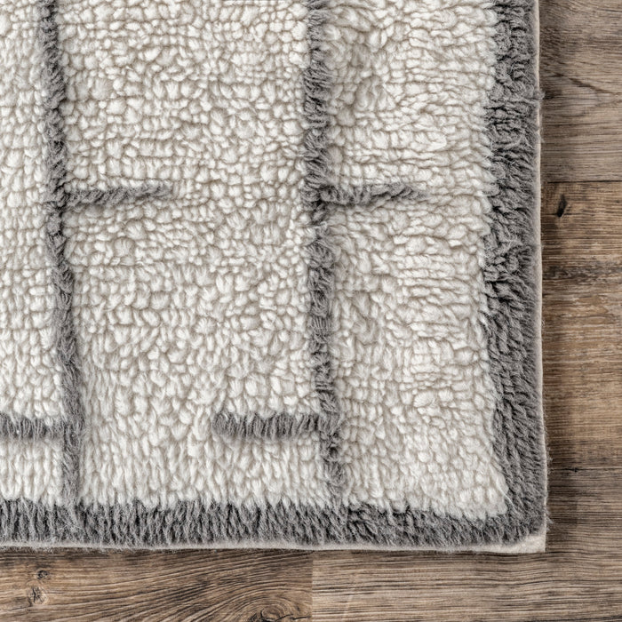 Rhea Ivory Washable Wool Rug For Cozy Living Spaces
