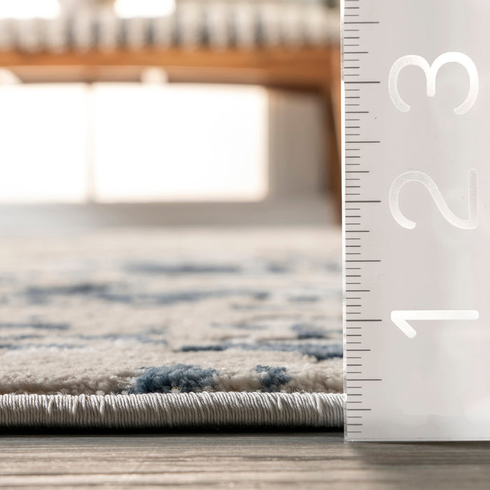 Ricki Light Grey Mottled Abstract Area Rug 152x244 cm