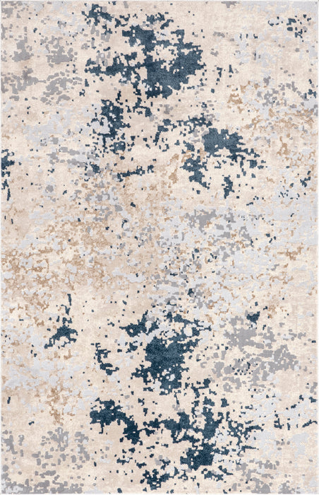 Ricki Light Grey Mottled Abstract Area Rug 152x244 cm
