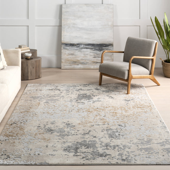 Ricki Mottled Abstract Area Rug 140 x 200 cm Beige