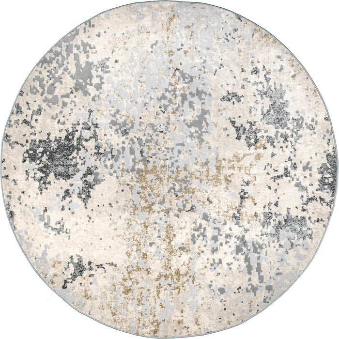 Ricki gevlekt abstract vloerkleed 152 cm beige