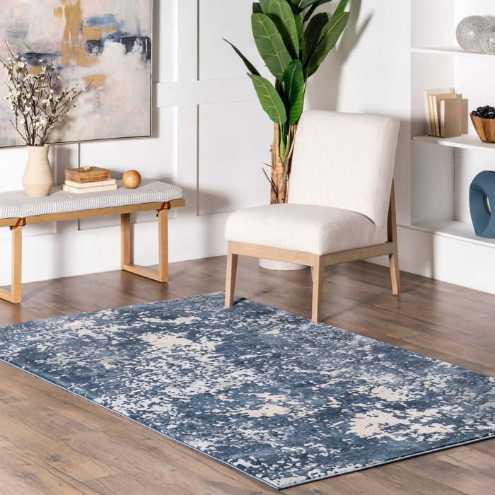 Ricki Mottled Blue Area Rug 150x240 cm