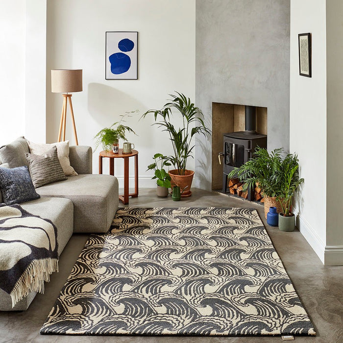 Ride The Wave Liquorice 125605 Rug