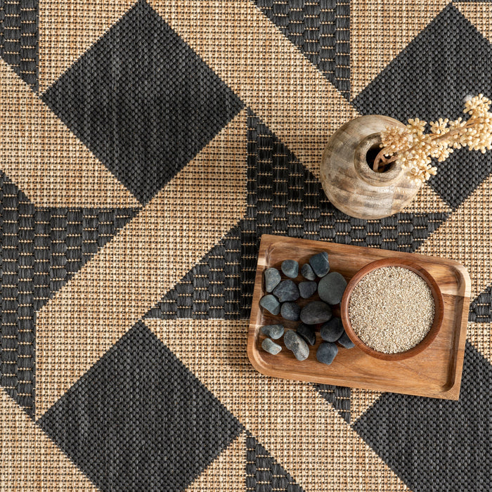 Rika Pinwheel Trellis Rug 90x150 cm Dark Grey