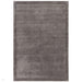 Rise Modern Plain Hand-Carved High-Density Heavyweight Hi-Low Border Wool&Viscose Charcoal Grey Rug