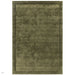 Rise Modern Plain Hand-Carved High-Density Heavyweight Hi-Low Border Wool&Viscose Olive Rug