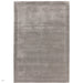 Rise Modern Plain Hand-Carved High-Density Heavyweight Hi-Low Border Wool&Viscose Silver Rug