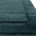 Rise Modern Plain Hand-Carved High-Density Heavyweight Hi-Low Border Wool&Viscose Teal Rug