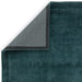 Rise Modern Plain Hand-Carved High-Density Heavyweight Hi-Low Border Wool&Viscose Teal Rug