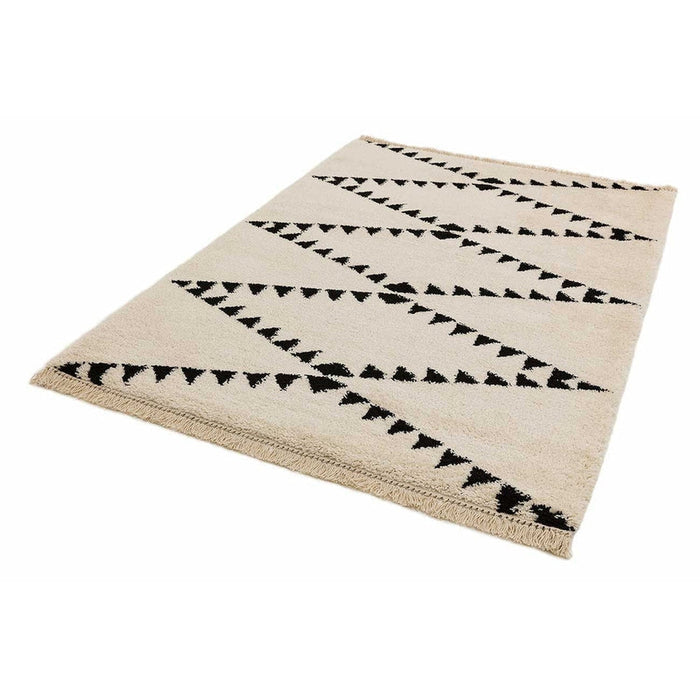 Rocco RC03 Modern Moroccan Berber Soft Plush Boho Shaggy Cream Rug