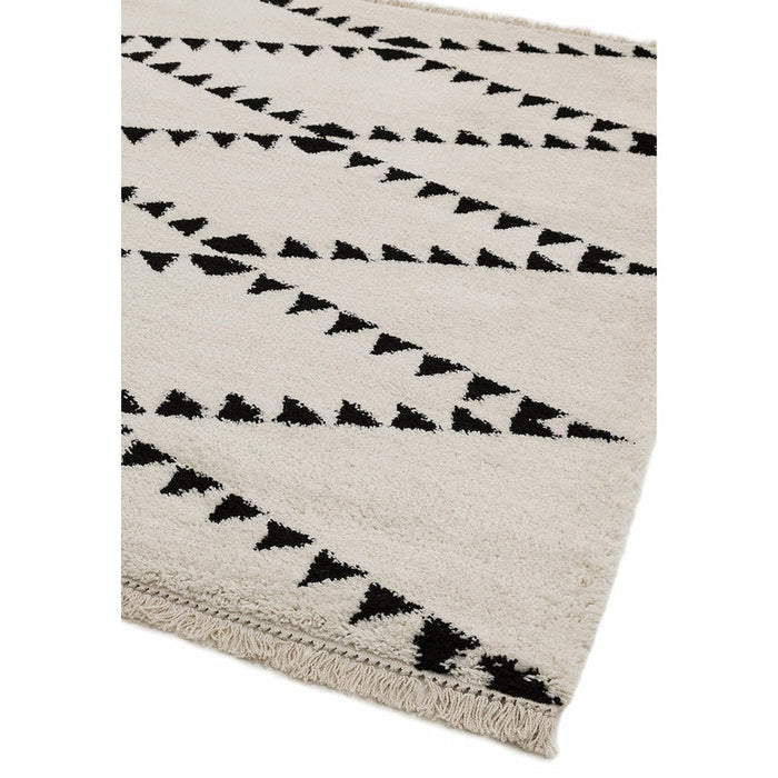 Rocco RC03 Modern Moroccan Berber Soft Plush Boho Shaggy Cream Rug