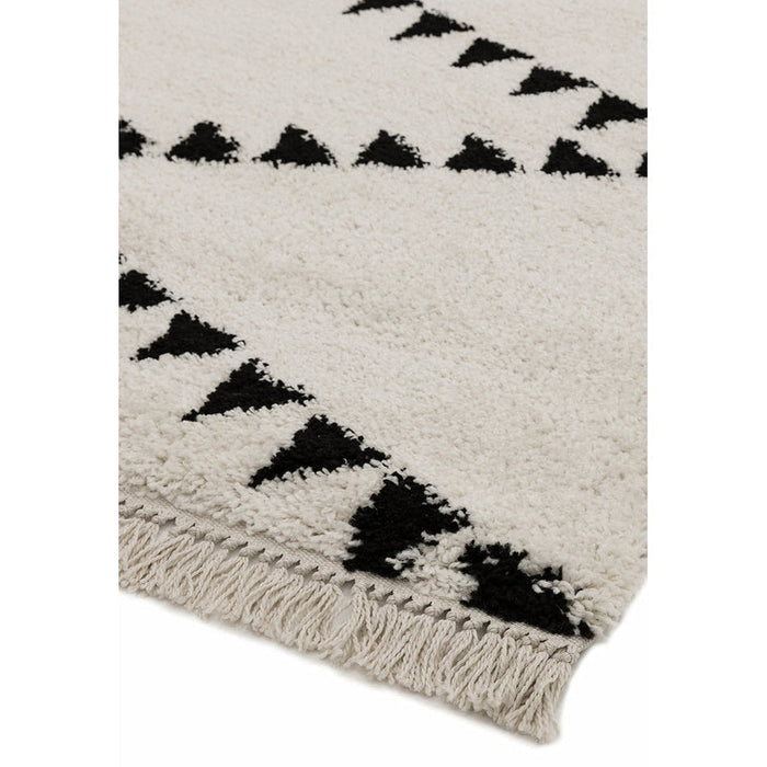 Rocco RC03 Modern Moroccan Berber Soft Plush Boho Shaggy Cream Rug