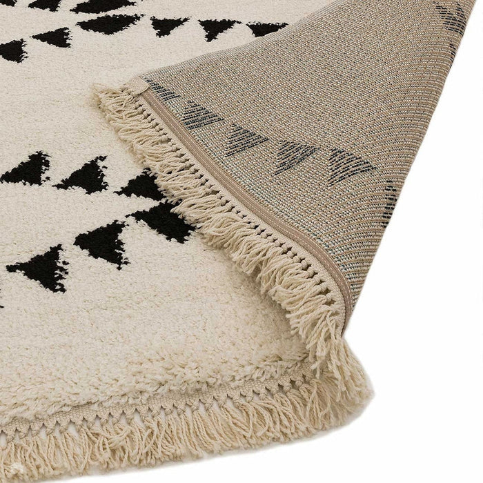 Rocco RC03 Modern Moroccan Berber Soft Plush Boho Shaggy Cream Rug