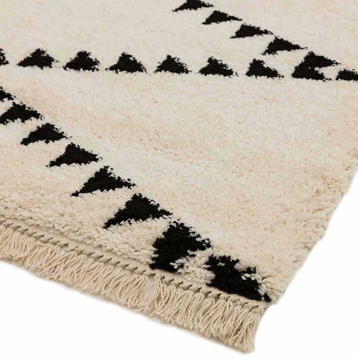 Rocco RC03 Modern Moroccan Berber Soft Plush Boho Shaggy Cream Rug