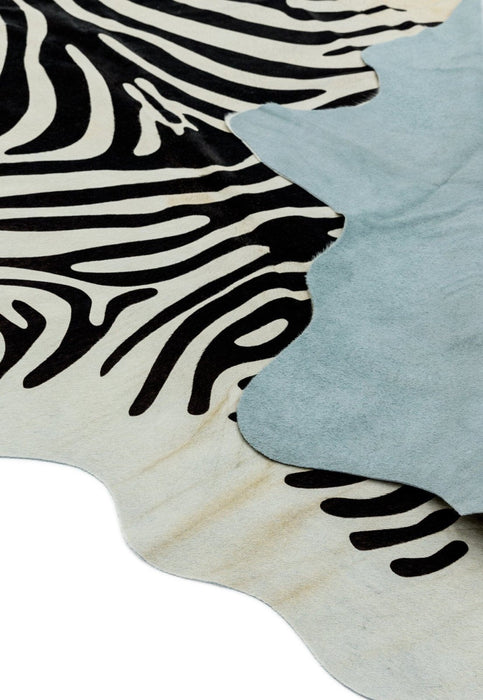 Rodeo Zebra Print White Hide Rug