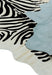 Rodeo Zebra Print White Hide Rug