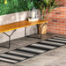 Romy Black Striped Rug for Indoor and Outdoor Use