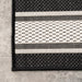 Romy Black Striped Rug for Indoor and Outdoor Use