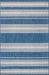 Romy Blue Striped Area Rug for Indoor and Outdoor Use