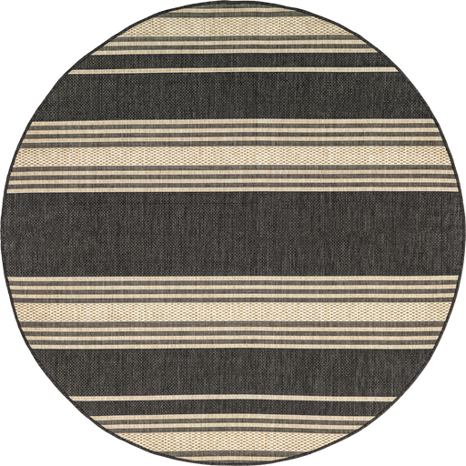 Romy Charcoal Striped Indoor Outdoor Area -matto 152x244 cm