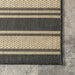 Romy Striped Area Rug for Indoor and Outdoor Use in Charcoal