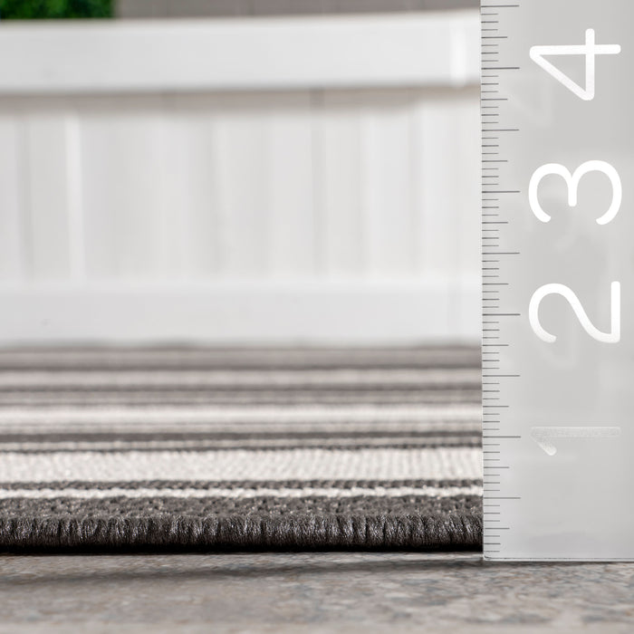 Romy Striped Weather-Resistant Indoor Outdoor Rug 150x240 cm