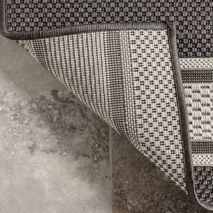 Romy Striped Weather-Resistant Indoor Outdoor Rug 150x240 cm