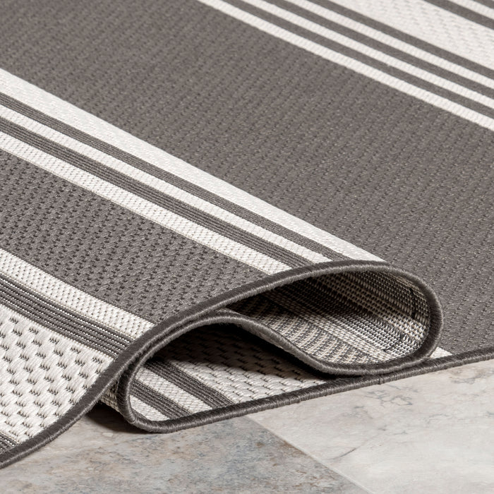 Romy Striped Weather-Resistant Indoor Outdoor Rug 150x240 cm