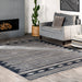 Rosemary Striped Grey Area Rug 160Cm X 230Cm