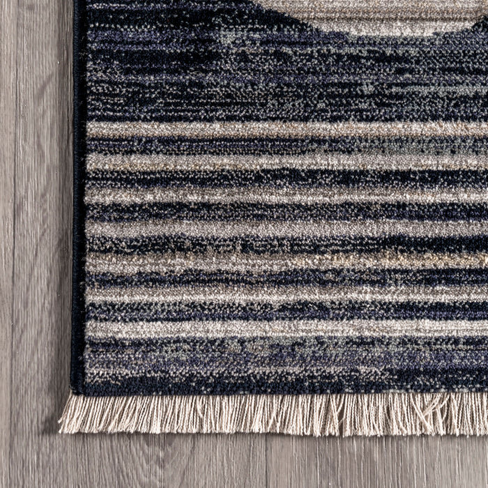 Rosemary Striped Grey Area Rug 160Cm X 230Cm