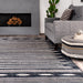 Rosemary Striped Grey Area Rug 160Cm X 230Cm